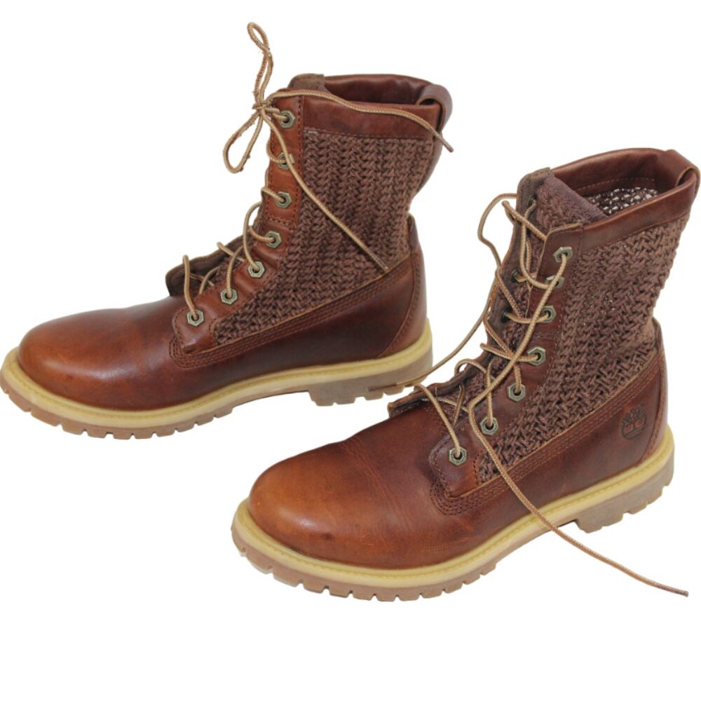 Timberland Open Weave Nubuck Leather Combat Style Boot, Size 9 - Picture 9 of 12